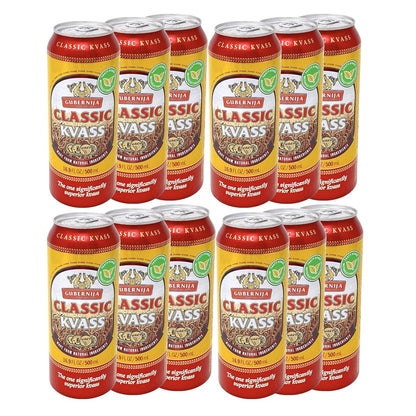 Kvass Gubernija: Classic Lithuanian Bread Kvass, Naturally Fermented (500ml Can)