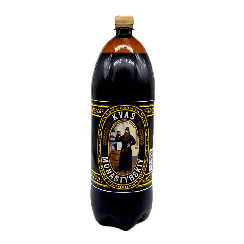 Kvas Monastyrsky Traditional Monastery Rye Kvass 2L Bottle - Ancient Eastern European Recipe
