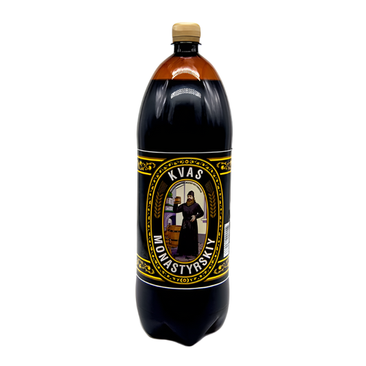 Kvas Monastyrsky Traditional Monastery Rye Kvass 2L Bottle - Ancient Eastern European Recipe
